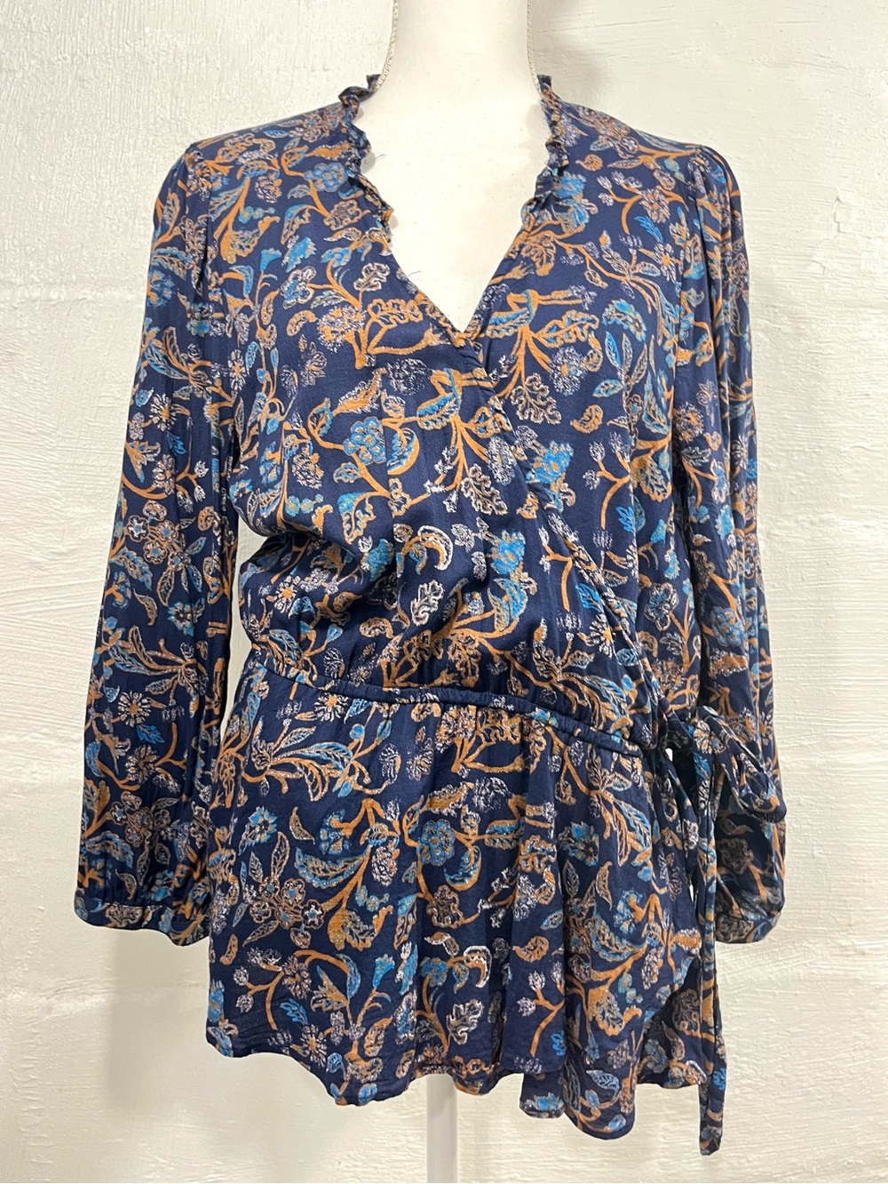 LUCKY BRAND FAUX WRAP TOP